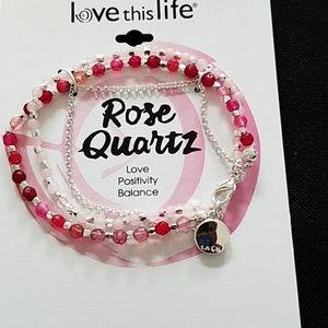 Love this life rose quartz bracelet